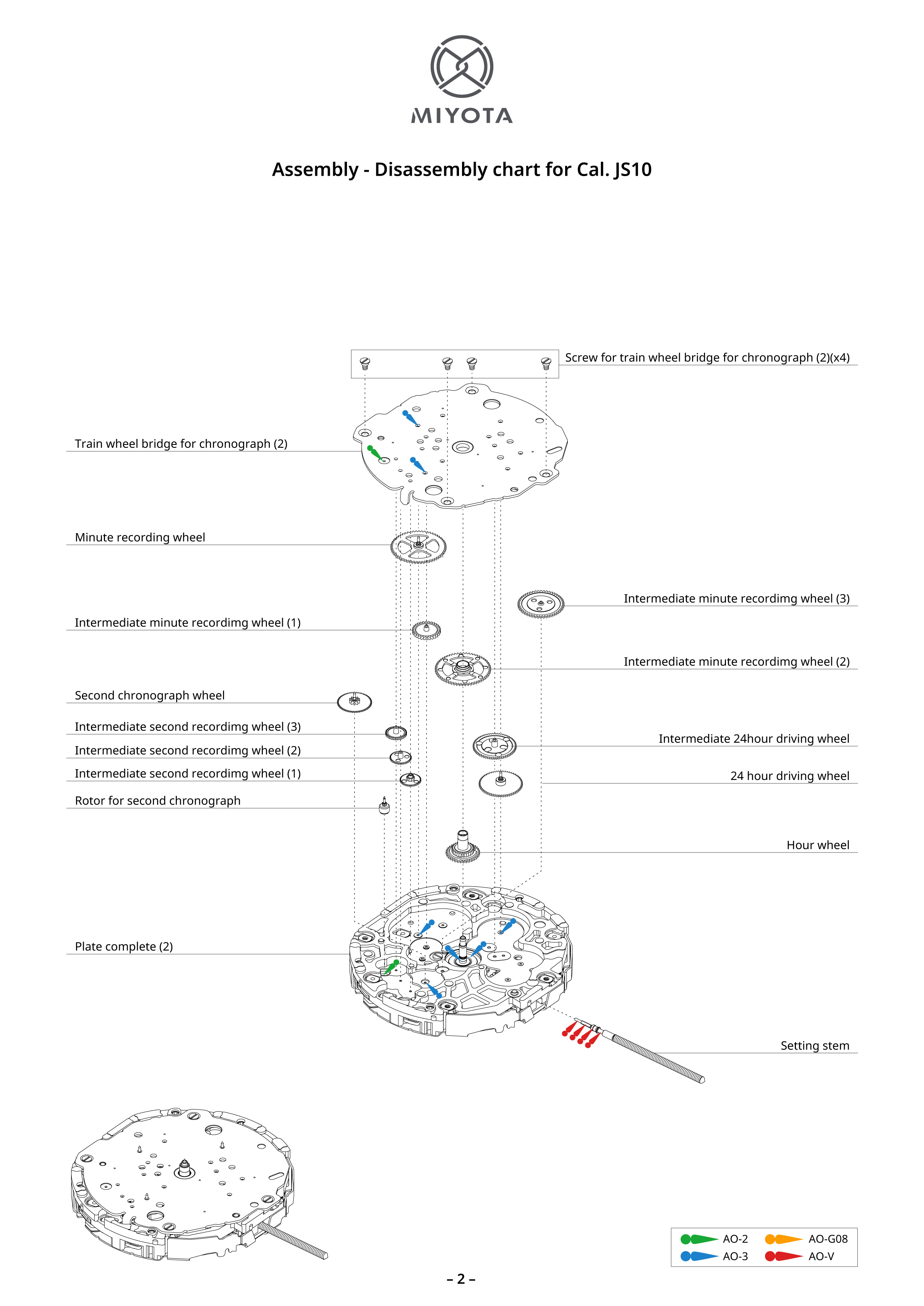 JS10 Small Second Chronograph｜Movements｜MIYOTA MOVEMENT