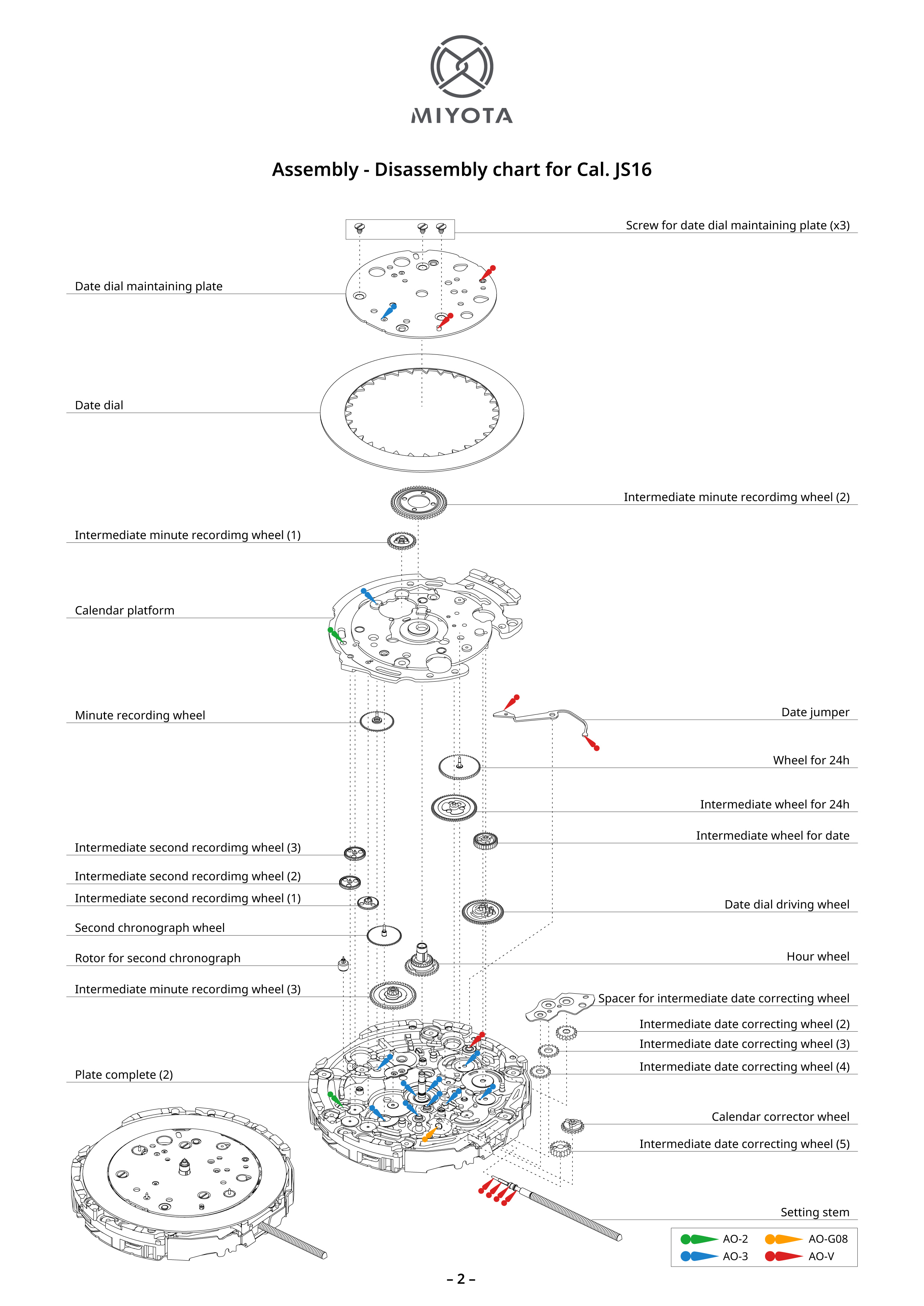 JS16 Small Second Chronograph｜Movements｜MIYOTA MOVEMENT